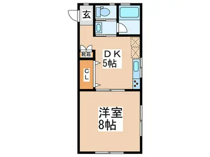 ブランシェ町田(1DK/1階)の間取り写真