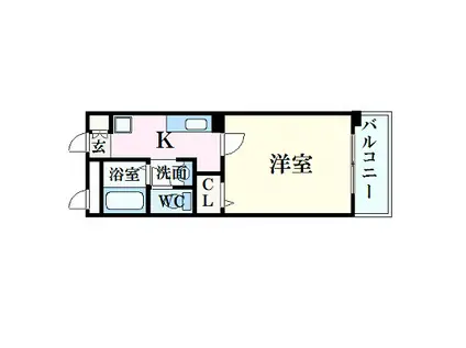 フィネス昭和町II(1K/4階)の間取り写真