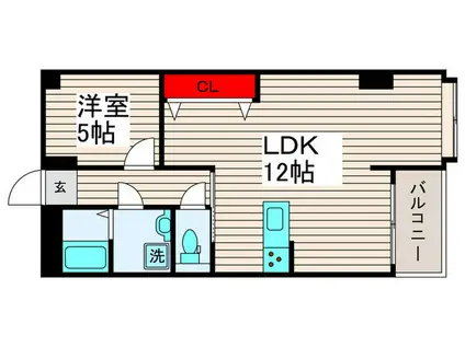 扇インペリアルコート(1LDK/7階)の間取り写真