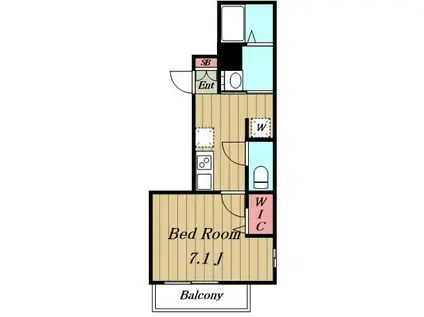 ルナソルTABATA(1K/4階)の間取り写真
