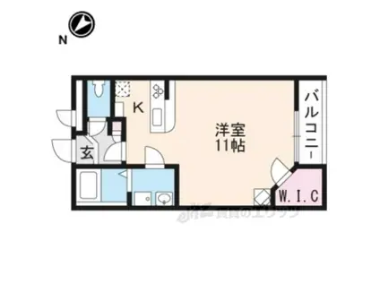 レオパレスサニーヒルズ(ワンルーム/1階)の間取り写真