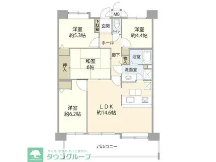 コスモ柏セランス(4LDK/8階)の間取り写真