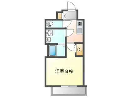 ファーストフィオーレ吹田ドマーニ(1K/8階)の間取り写真