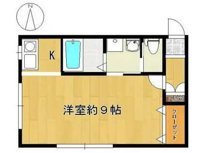 カルムメゾン(ワンルーム/1階)の間取り写真