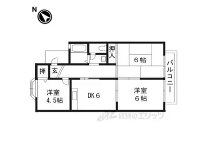 セジュール夕気(3DK/2階)の間取り写真