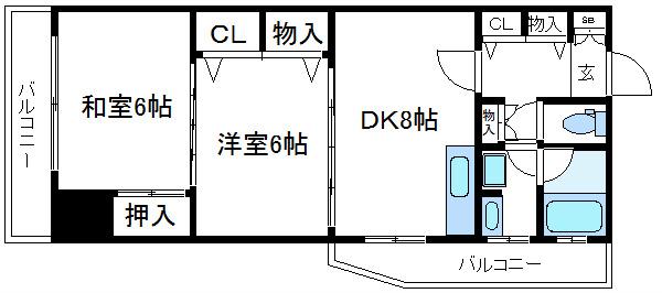 AYビル(2DK/2階)の間取り写真