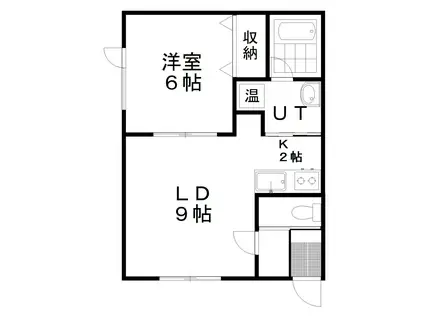 MELGRAN1(1LDK/1階)の間取り写真