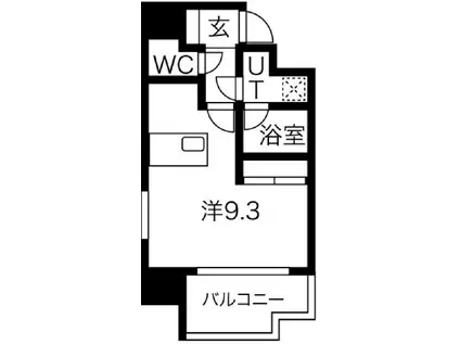 アバンティ大阪ドームシティ(ワンルーム/11階)の間取り写真