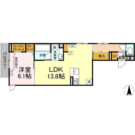 ステラ ルーチェ(1LDK/3階)の間取り写真