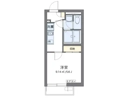クレイノBUONO(1K/1階)の間取り写真