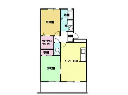 ビュークレスト(2LDK/1階)の間取り写真