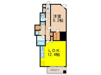 ザ・レジデンス宇都宮(1LDK/11階)の間取り写真