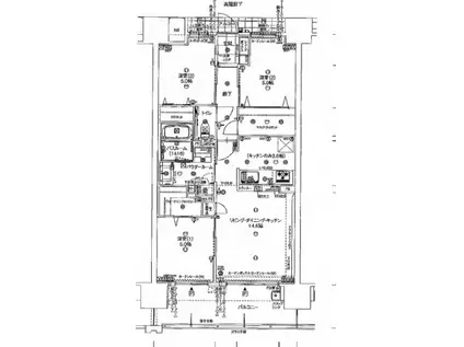 アルファステイツ萱町(3LDK/13階)の間取り写真