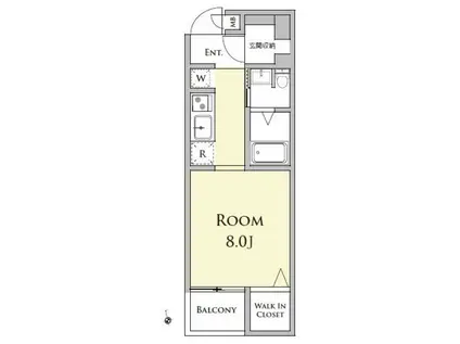 エムフレーバー(1K/3階)の間取り写真