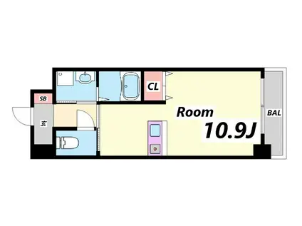インタービレッジ高岡駅前(1K/7階)の間取り写真