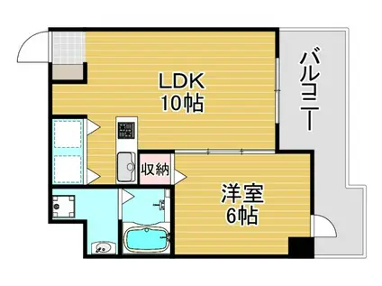 ハイアットコート薮野(1LDK/3階)の間取り写真