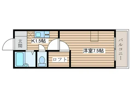 エクセレント豆田町(1K/4階)の間取り写真