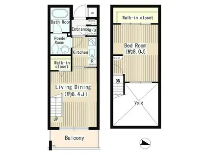 メゾン21(1LDK/3階)の間取り写真