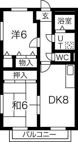パークハイム(2DK/3階)の間取り写真