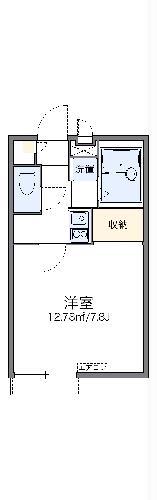 レオパレスアクト六木(1K/1階)の間取り写真
