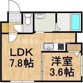 和AIOI(1LDK/1階)の間取り写真