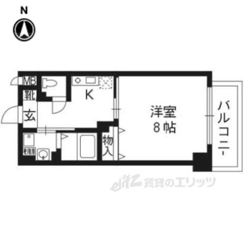 グランドプレア(1K/3階)の間取り写真