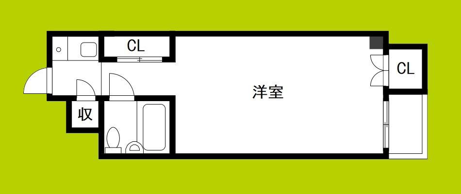 サンハイム天満橋(ワンルーム/3階)の間取り写真