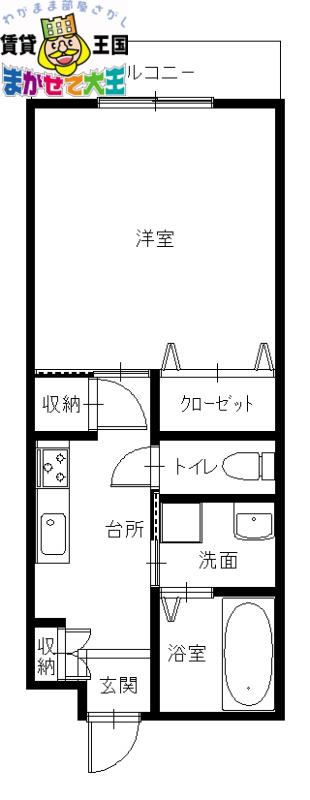 SIGNPOST PURE(1K/2階)の間取り写真