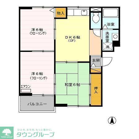 ユートピア戸塚(3DK/1階)の間取り写真