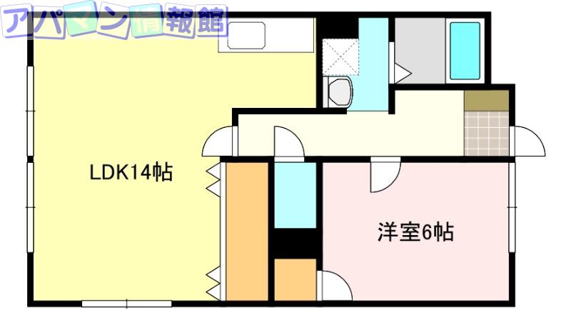オーベルジュ紫竹山I(1LDK/2階)の間取り写真