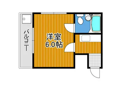 松下マンション(1K/3階)の間取り写真