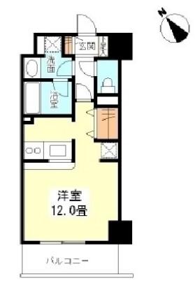 TKフラッツ渋谷(ワンルーム/5階)の間取り写真