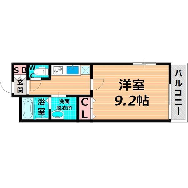 フジパレス城東天王田(1K/3階)の間取り写真