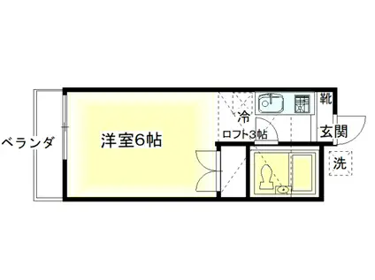 第3泉ハイツ(1K/1階)の間取り写真