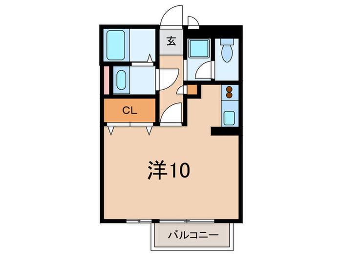 サンボナール本山(ワンルーム/2階)の間取り写真
