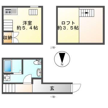 ラフィーカ金山(ワンルーム/1階)の間取り写真
