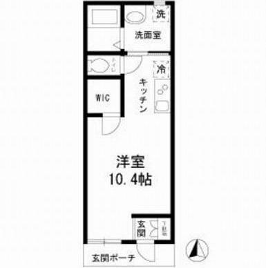 BLANC CLAIR 下北沢(ワンルーム/1階)の間取り写真