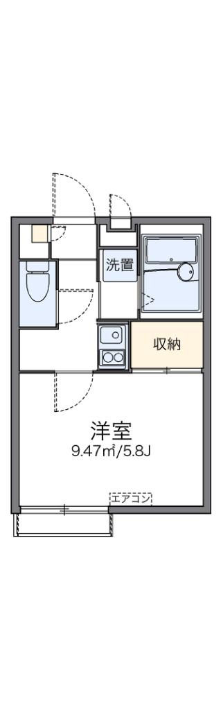 レオパレスレストフルホーム(1K/2階)の間取り写真