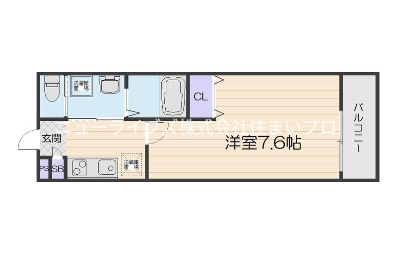 アレグリア古川橋2(1K/1階)の間取り写真