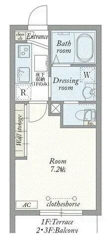 RIS伍番館(1K/2階)の間取り写真