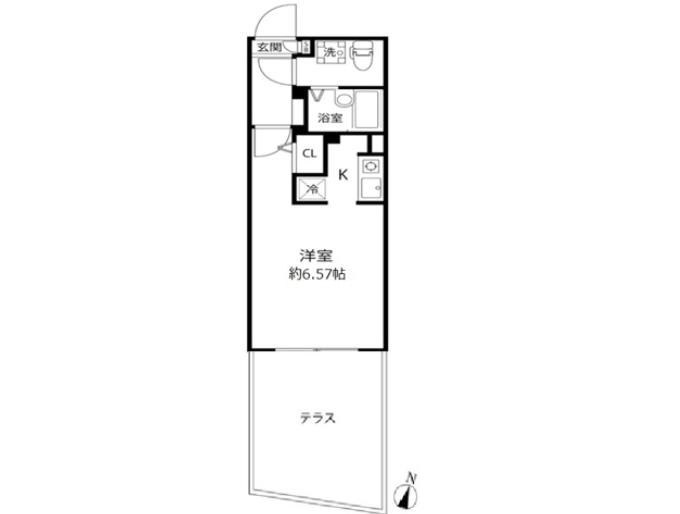 BRANCHE中野本町(ワンルーム/1階)の間取り写真