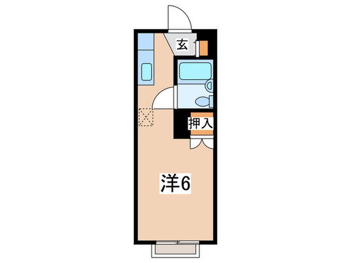 グリーンヒル横浜(ワンルーム/1階)の間取り写真