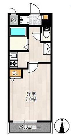 レクシア京橋TRES(1K/3階)の間取り写真