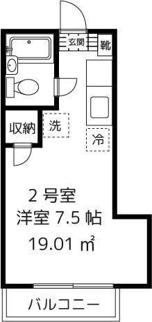 エクセルひばりヶ丘(1K/1階)の間取り写真