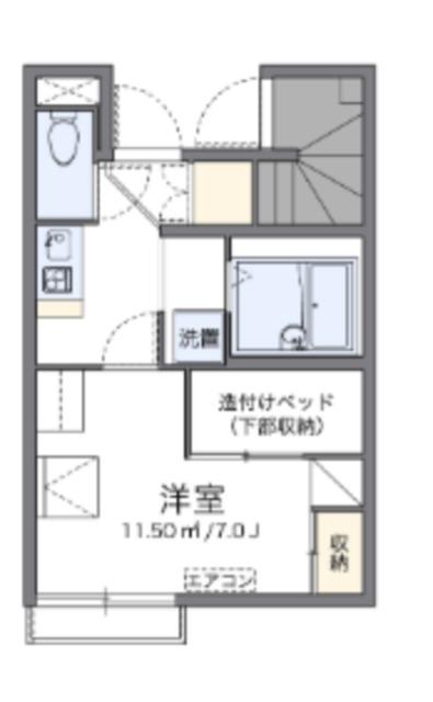 レオパレスライト II(1K/1階)の間取り写真