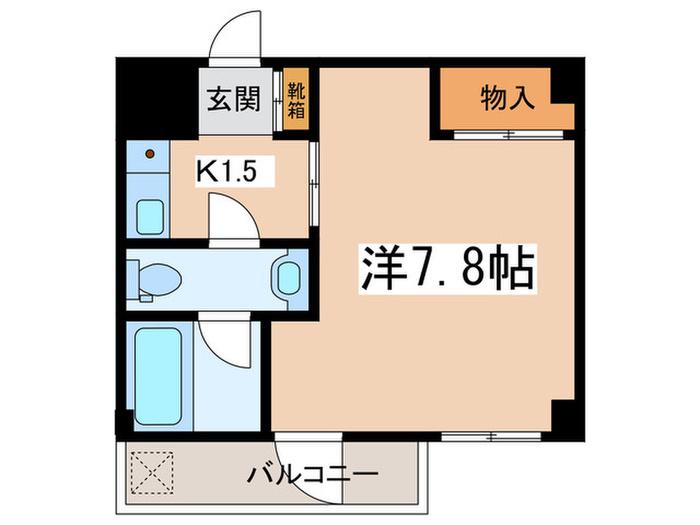 KYビルA(1K/1階)の間取り写真