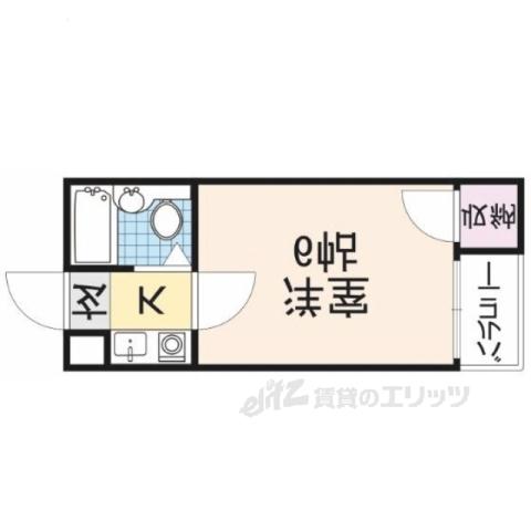 リードマンション(1K/2階)の間取り写真