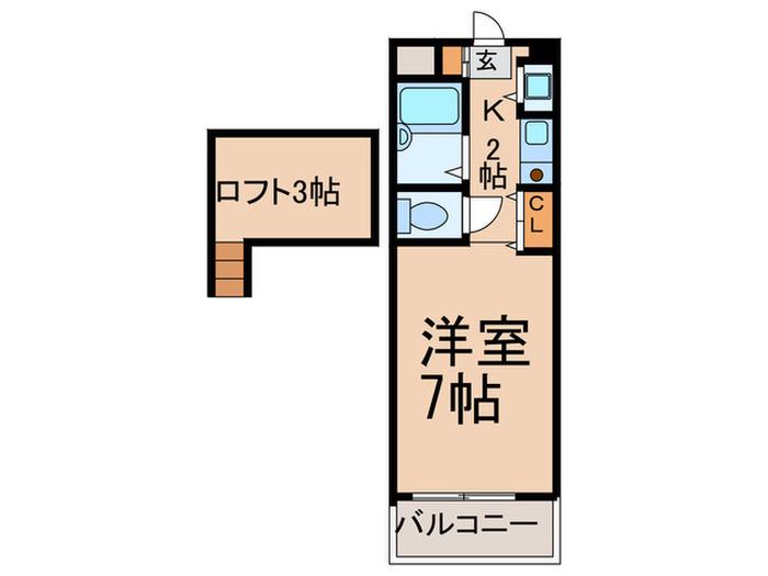 シアンサージュ(1K/2階)の間取り写真