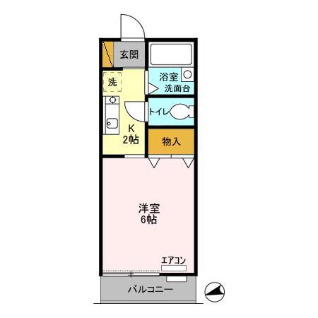 アーバンパレス(1K/1階)の間取り写真