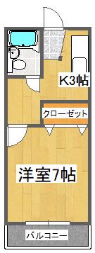 セグラ南昭和(1K/2階)の間取り写真